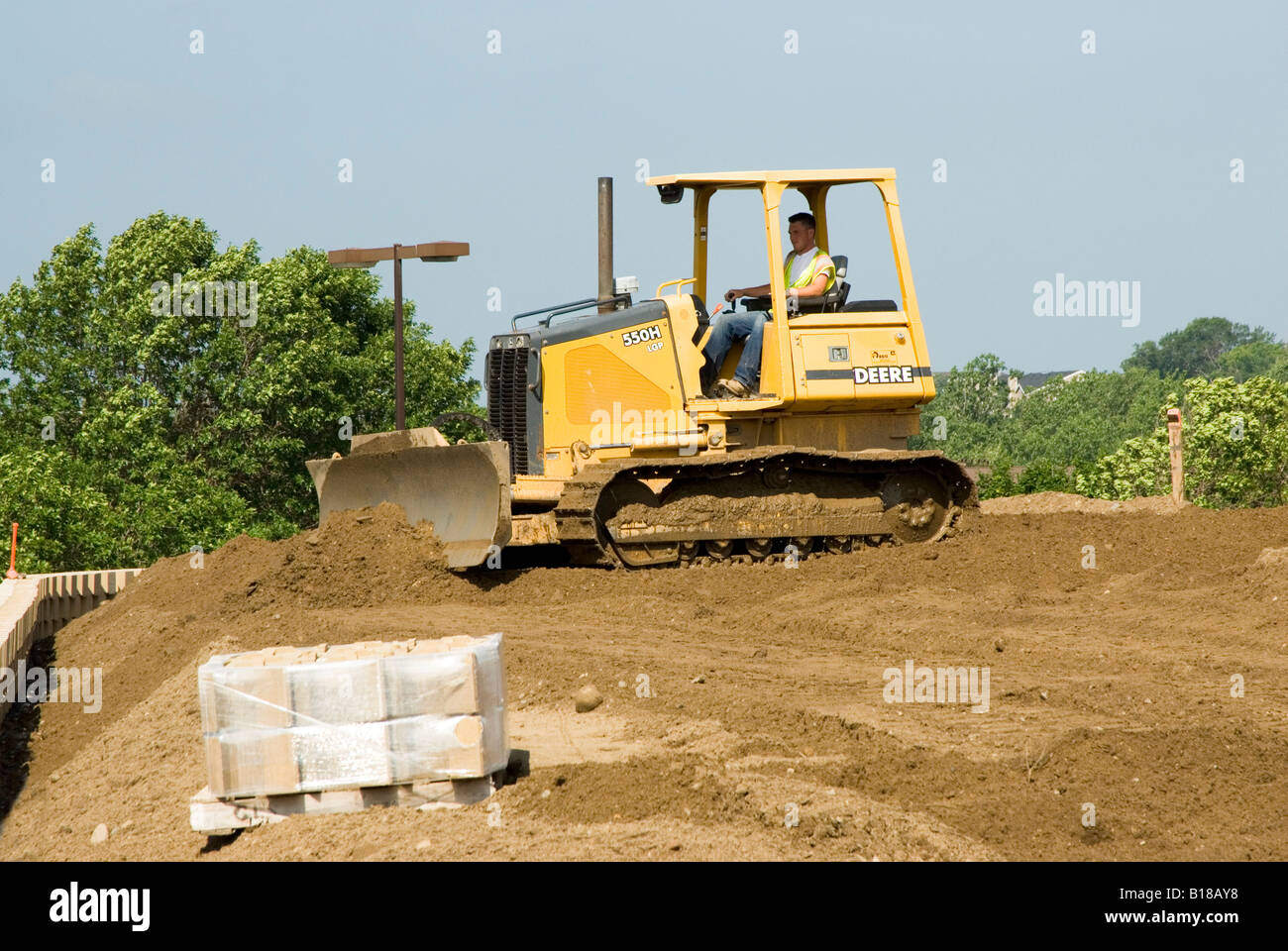 earthmoving equipment at work on a consturction site Stock Photo Alamy