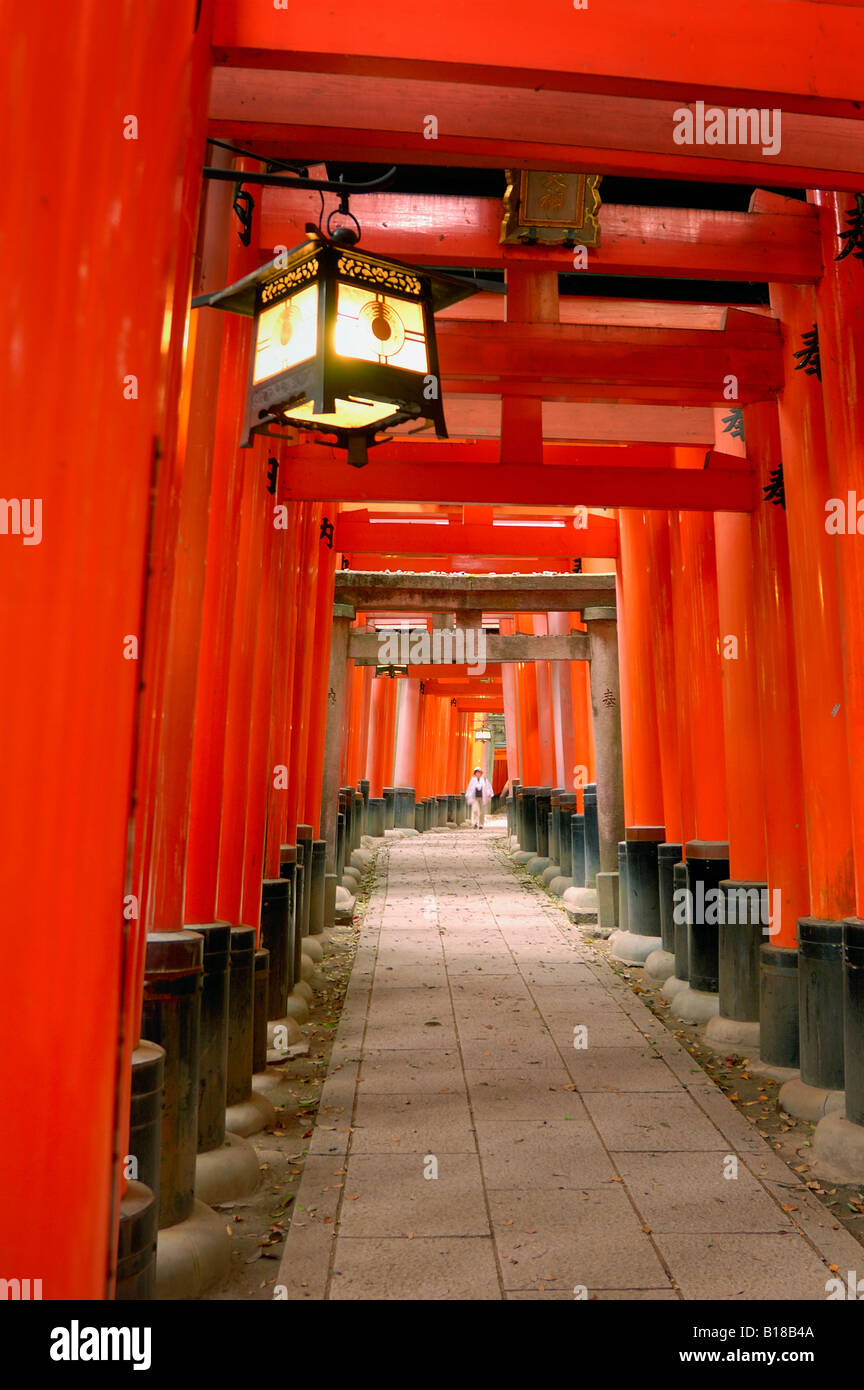 Torii gates Fushimi Inari Taisha Shrine Kyoto Honshu Japan Stock Photo ...