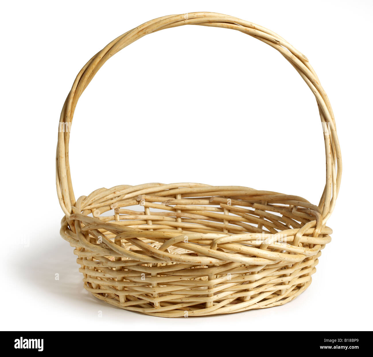 Empty Wicker Basket Stock Photo Alamy