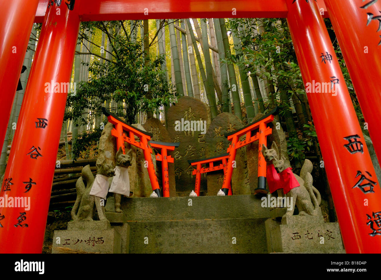 Torii gates Fushimi Inari Shrine Kyoto Japan Stock Photo - Alamy