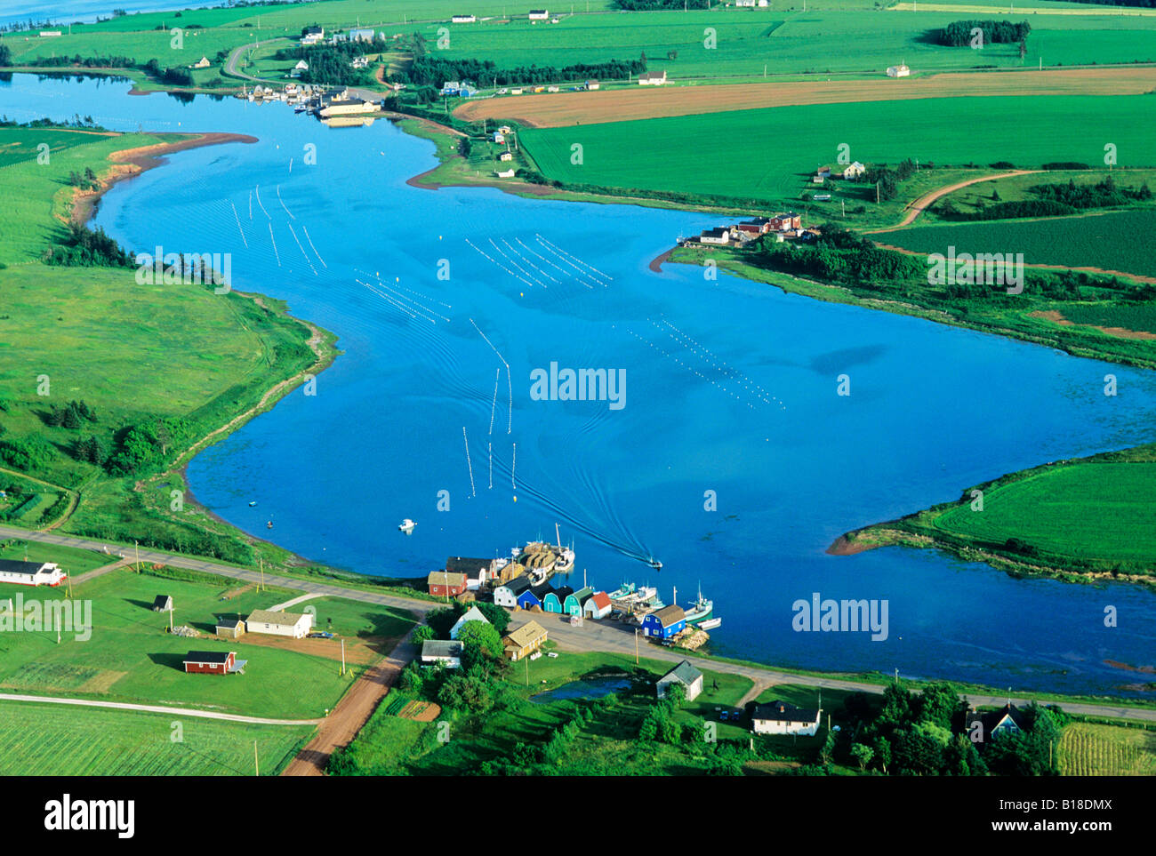 Aerial of French River, Prince Edward Island, Canada Stock Photo Alamy