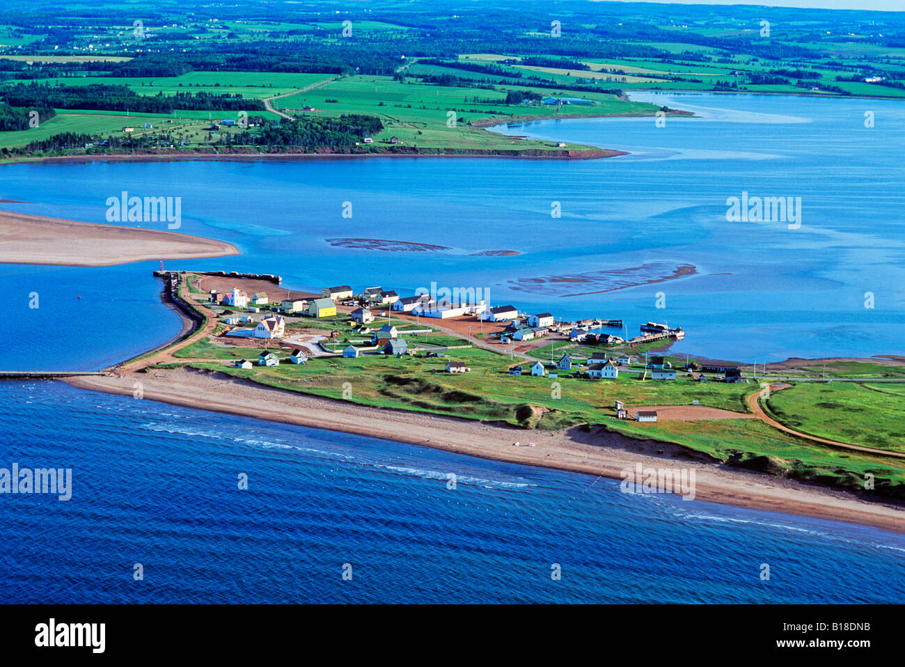 Aerial of North Rustico, Prince Edward Island, Canada Stock Photo Alamy