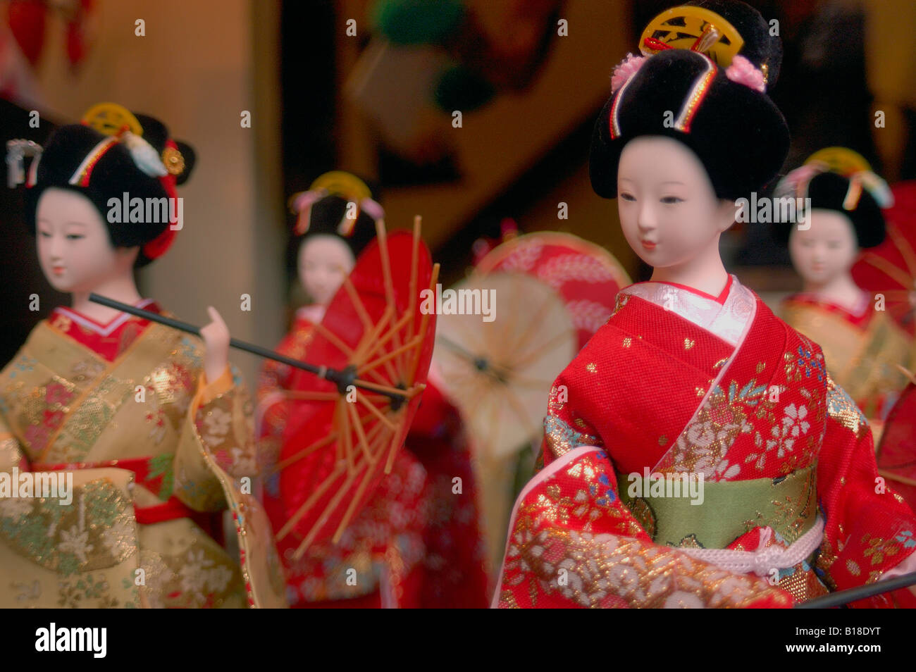 decorative japanese dolls Kyoto Japan Stock Photo Alamy