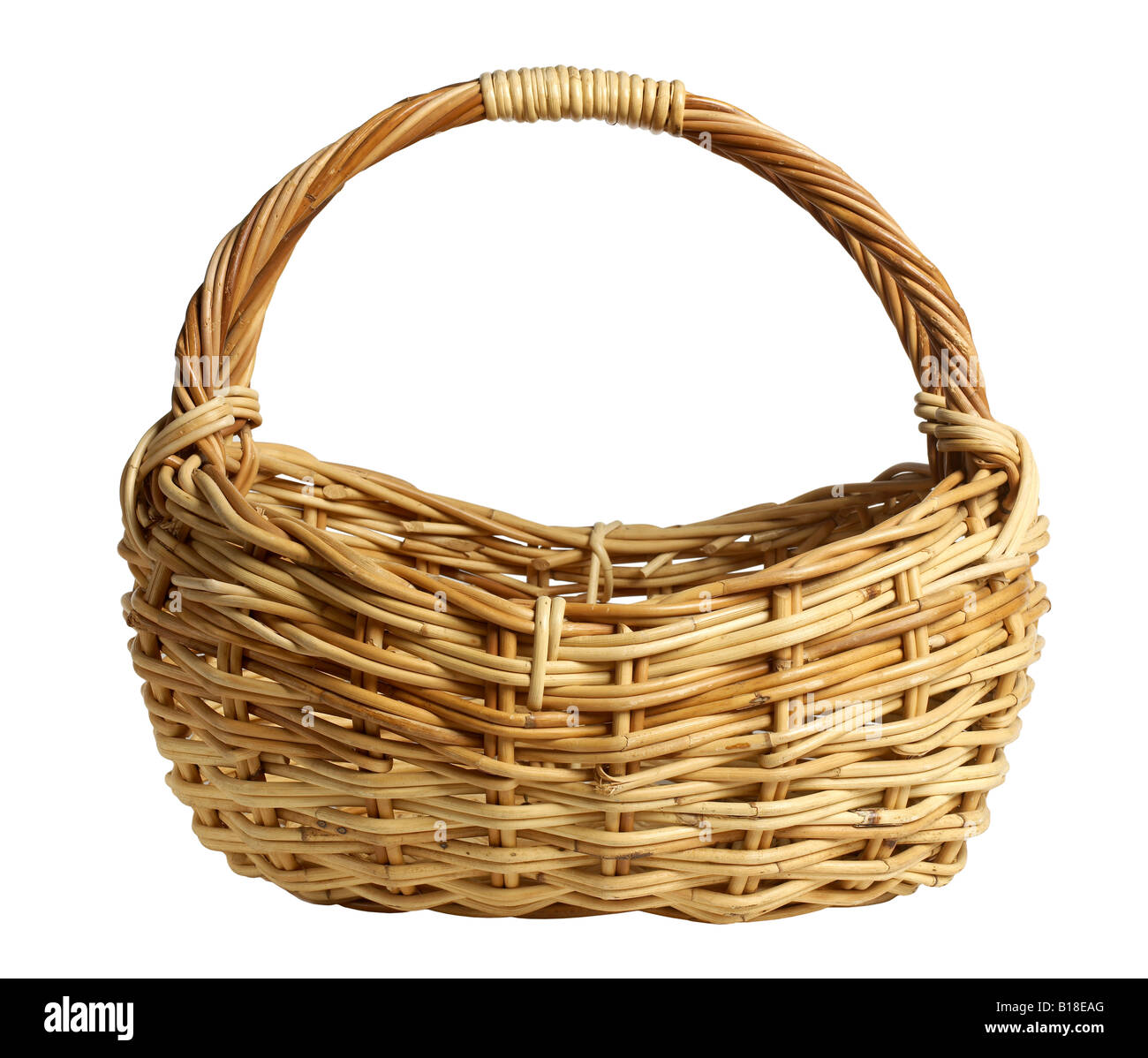 Empty Wicker Basket Stock Photo Alamy