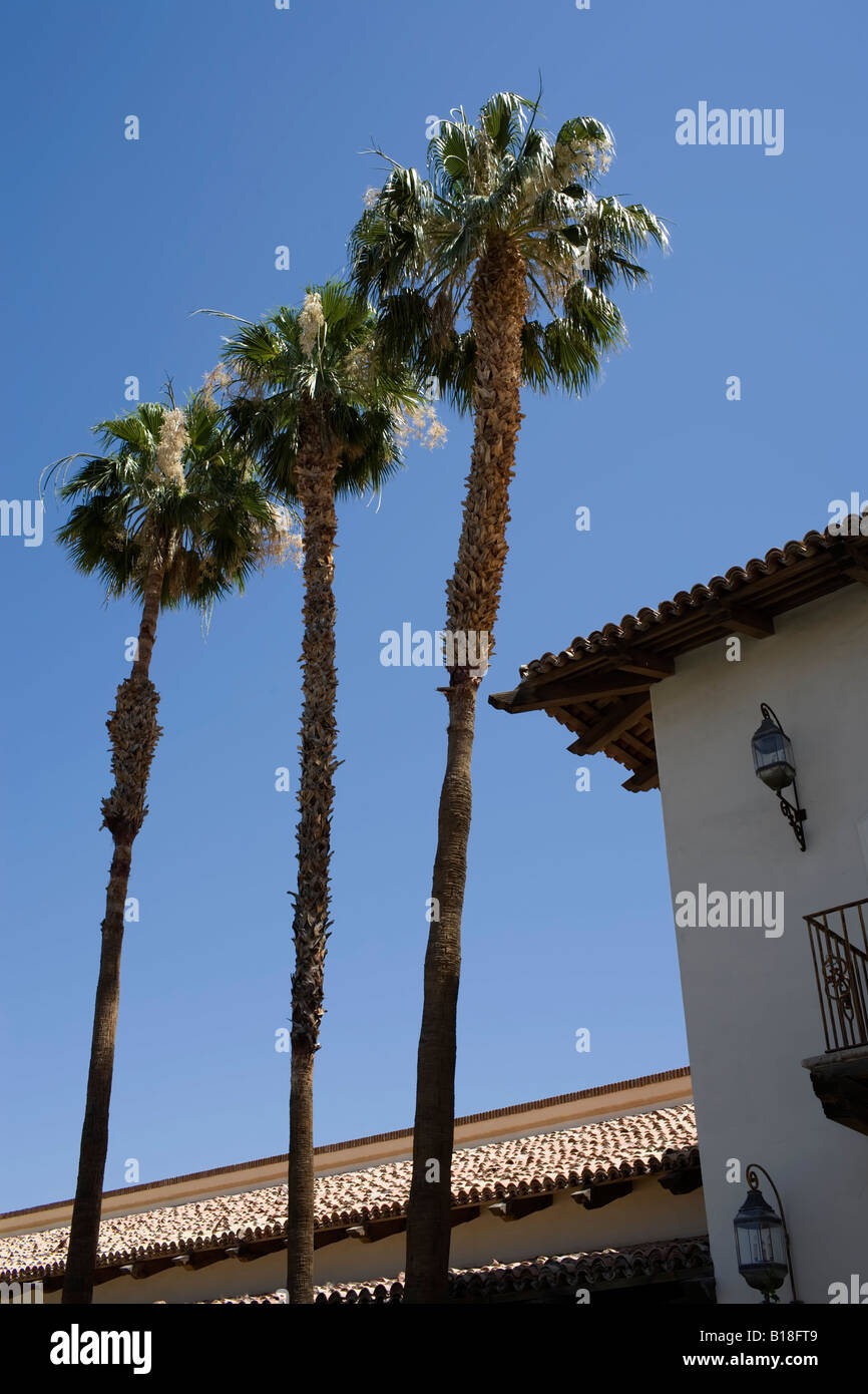 Palm Springs Spanish Architecture Shopping Center Stock Photo