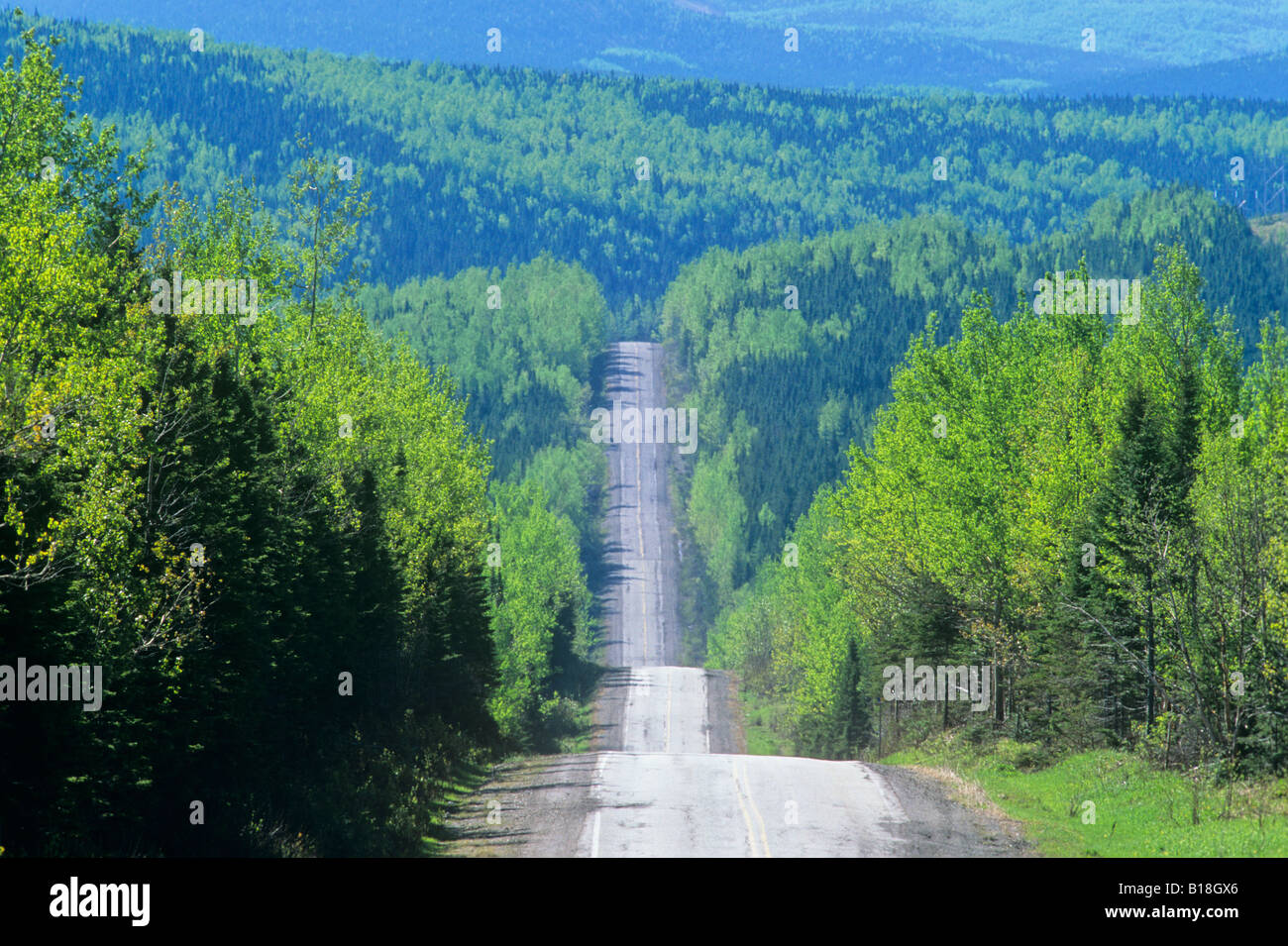 Highway to Murdochville, Quebec, Canada Stock Photo Alamy