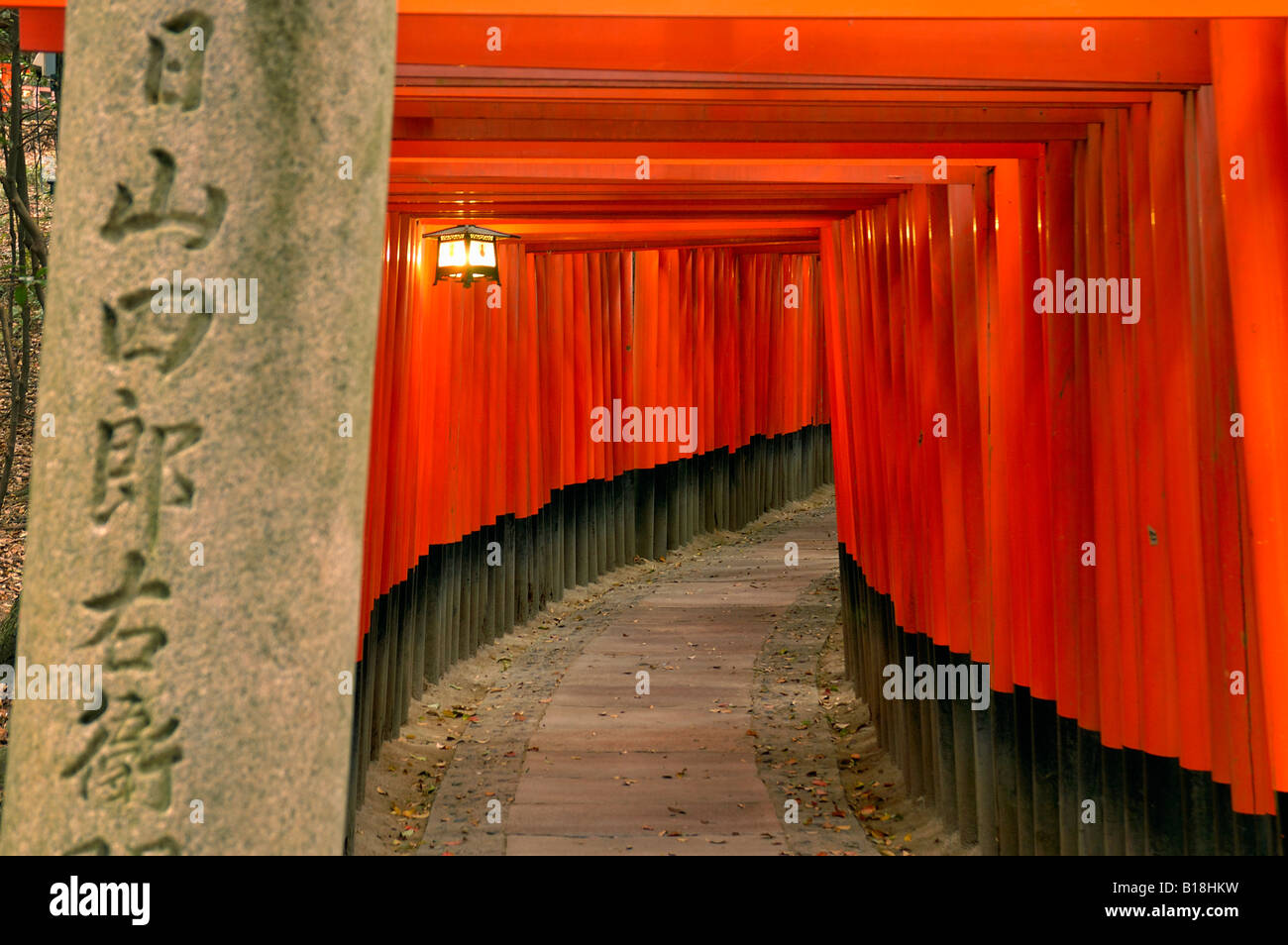 Torii gates Fushimi Inari Taisha Shrine Kyoto Honshu Japan Stock Photo ...