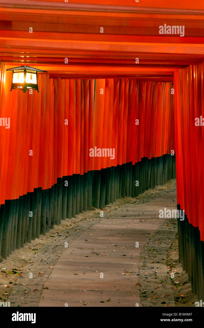 Torii gates Fushimi Inari Taisha Shrine Kyoto Honshu Japan Stock Photo ...