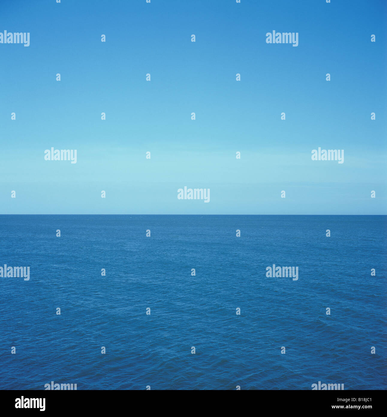 Blue sea and blue sky Stock Photo