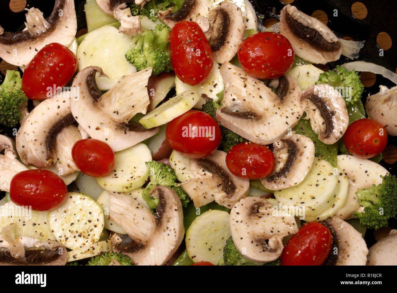 Mixed Fresh Cut Vegetables Stock Photo Alamy