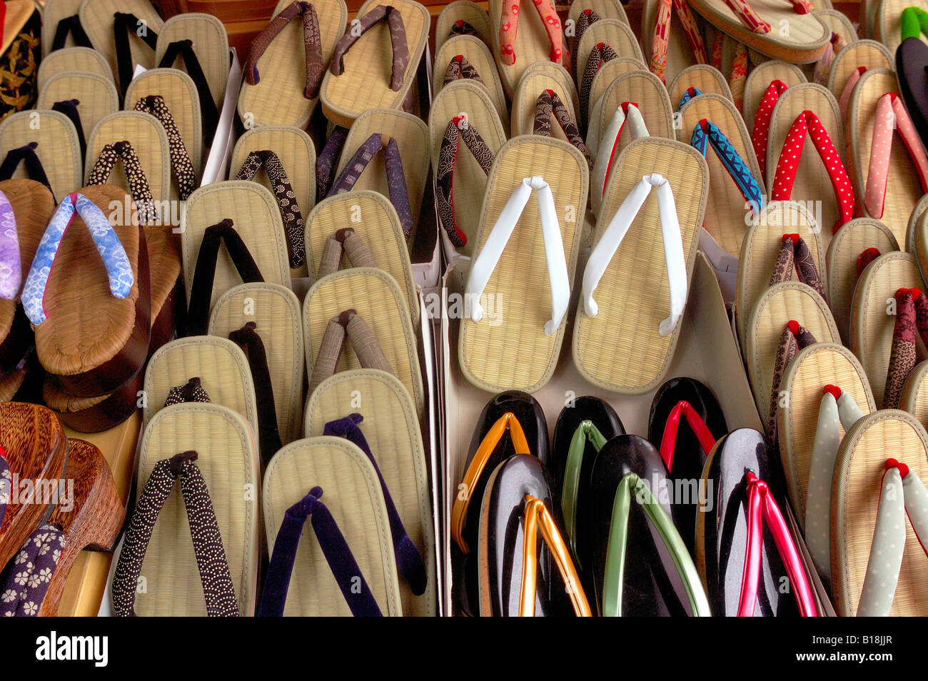 japanese sandals for sale Kyoto Japan Stock Photo