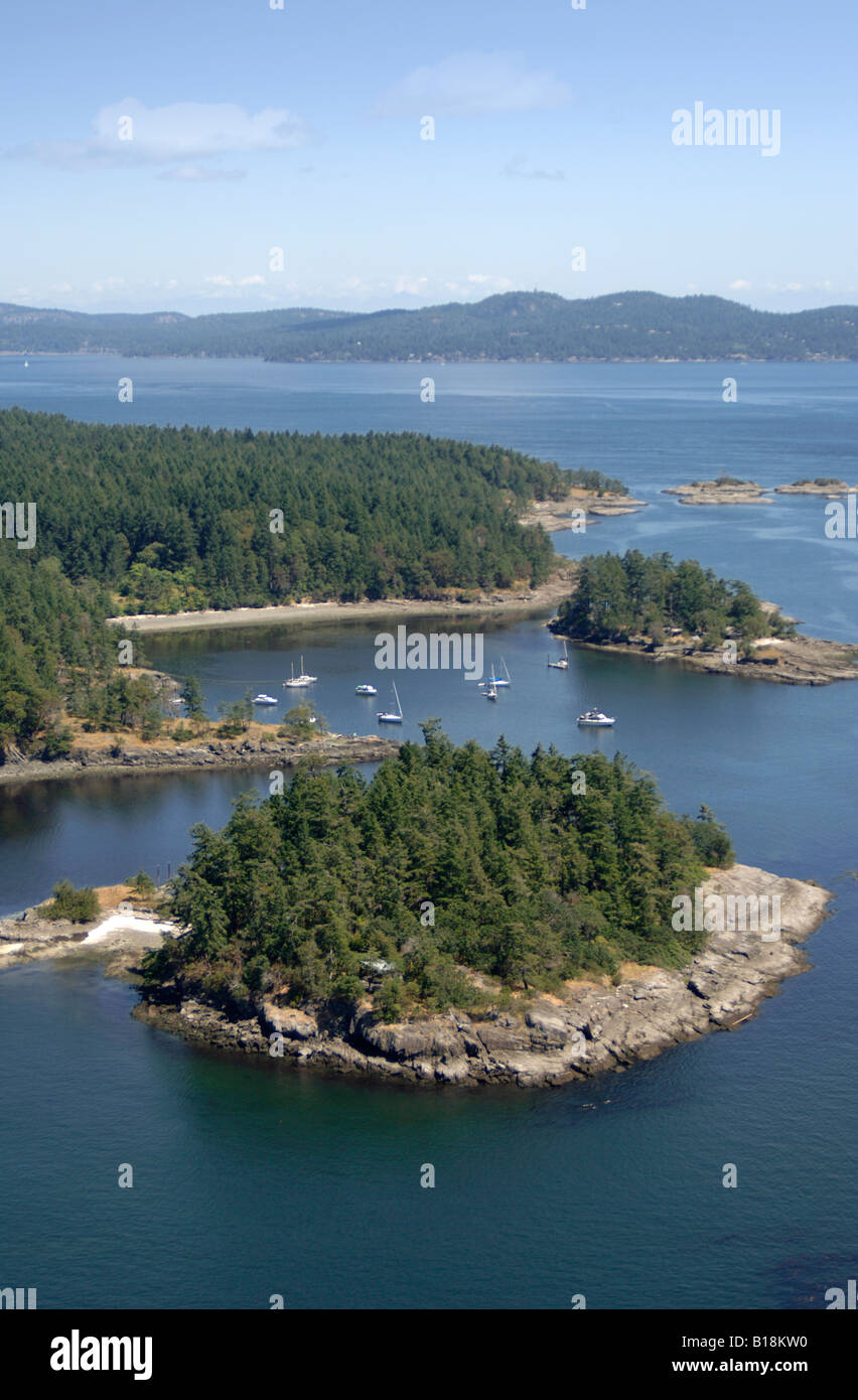 Portland Island. Aerial photograph of Vancouver Island and the Southern ...