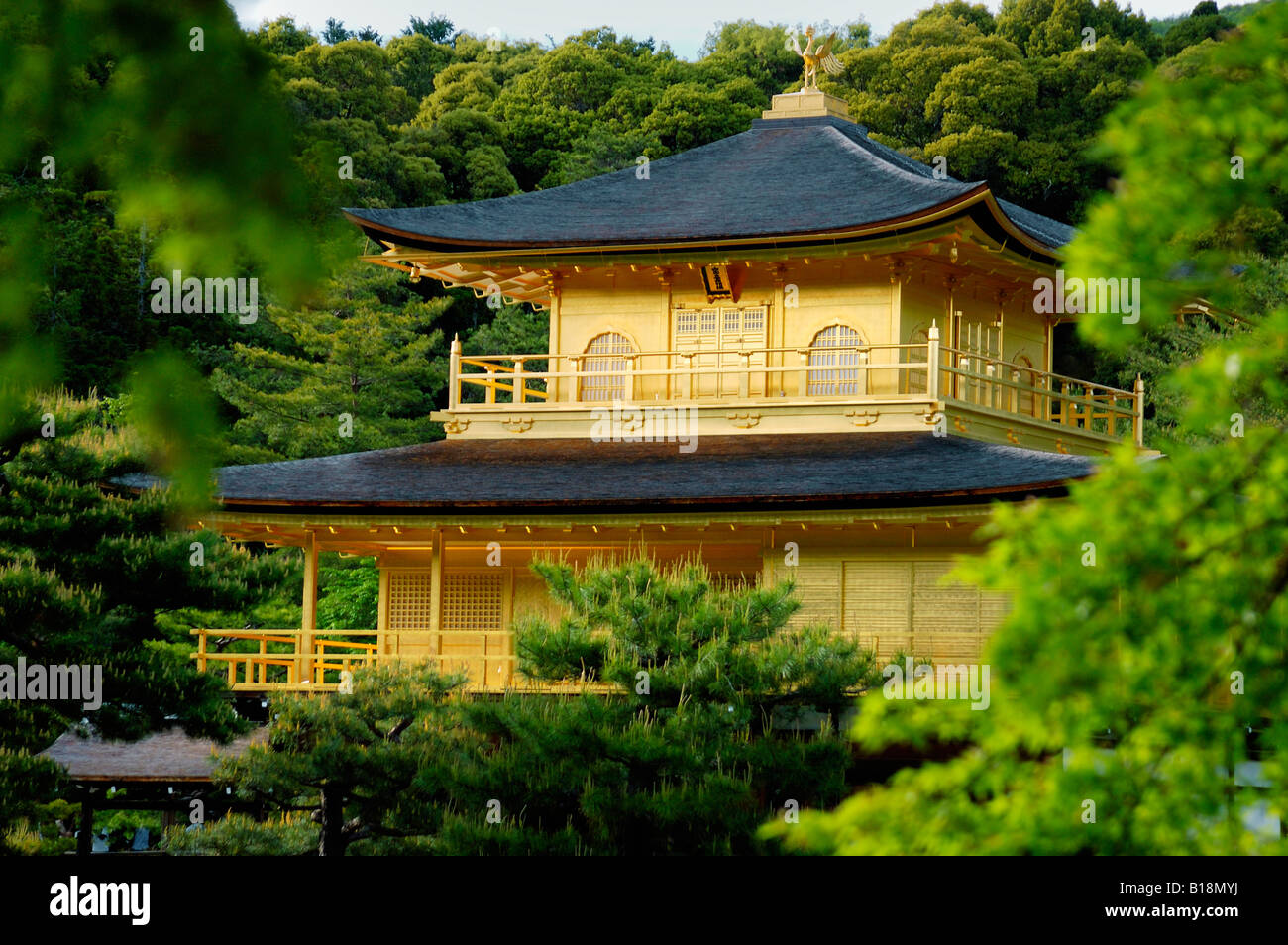 Kinkakuji golden pavillion Kyoto Japan Stock Photo