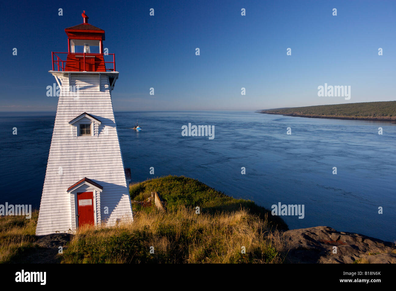 Boar's Head Ligthhouse on Long Island, Bay of Fundy, Digby Neck and