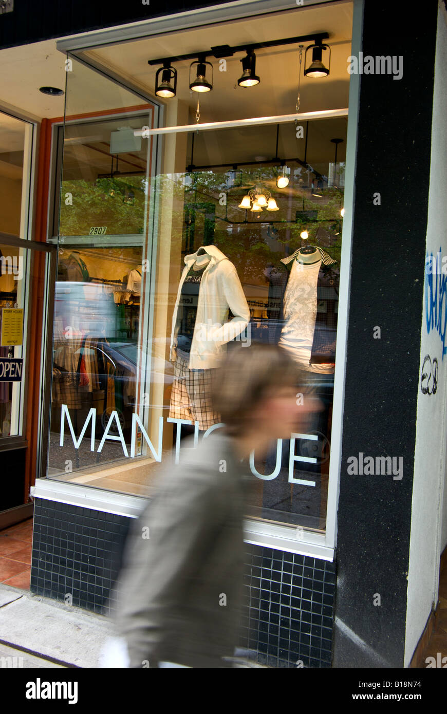 Highend men's and women's clothing store Stock Photo Alamy