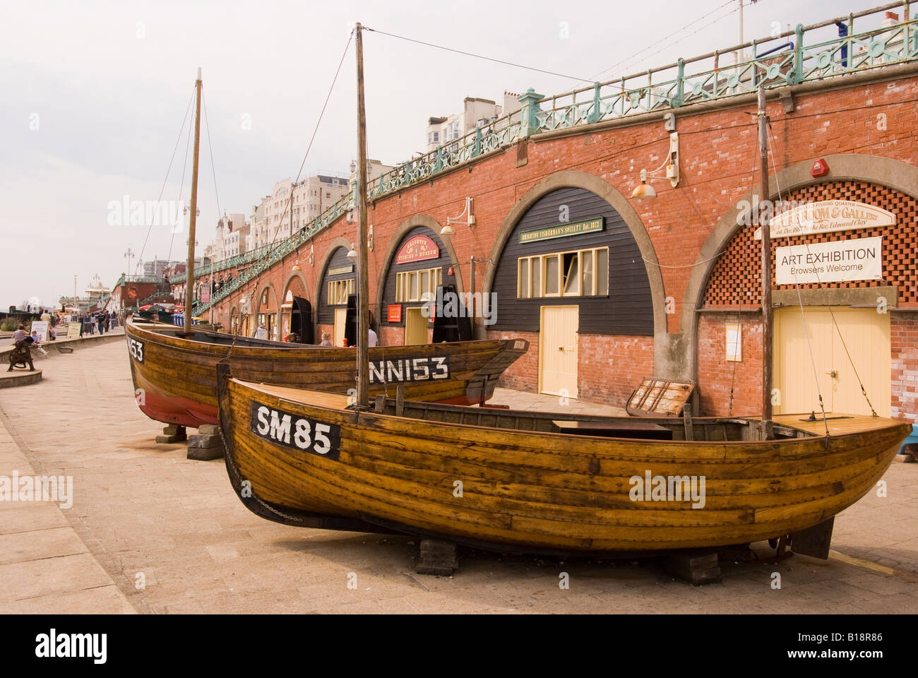 The Brighton fishing museum in the old fishing quarter, on the sea-front. Stock Photo