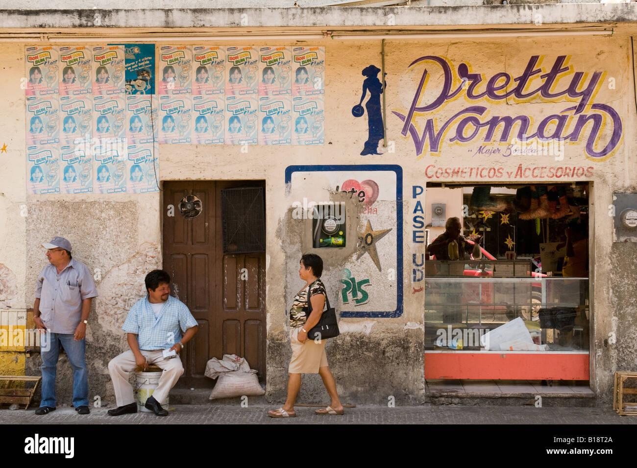 Street scene in Merida capital of the Yucatan state Mexico The first