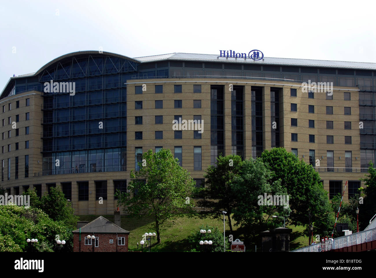 The Hilton Hotel on the southbank of the River Tyne Gateshead Stock Photo