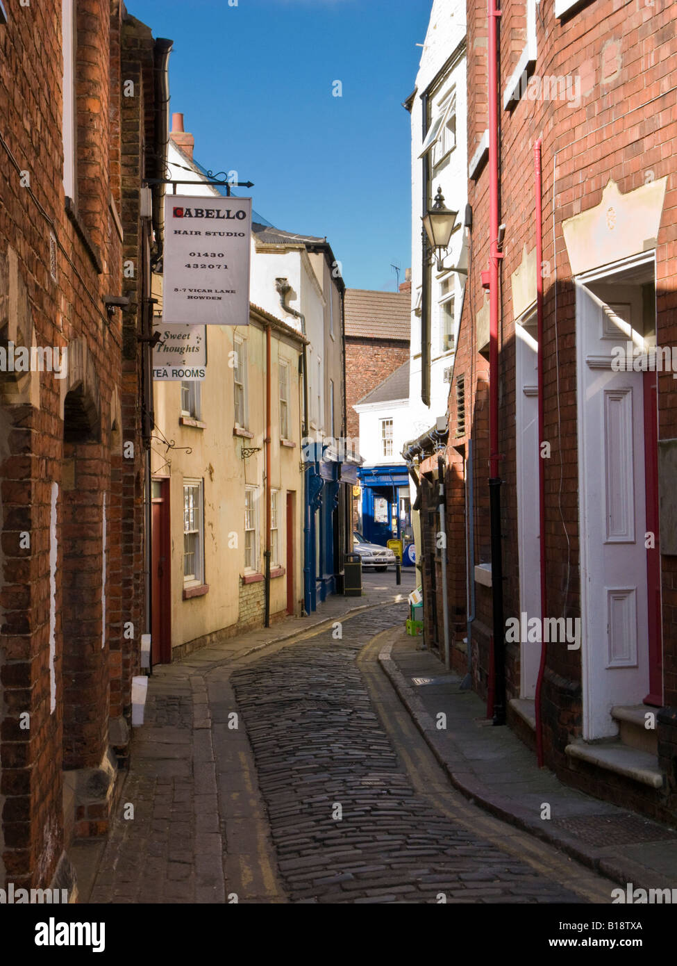 Narrow alleyway Howden East Yorkshire UK Stock Photo