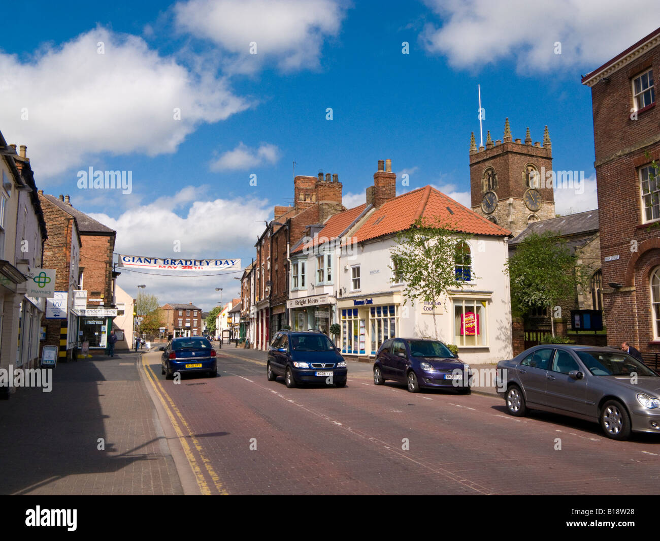 Main street in Market Weighton, East Yorkshire, England, UK Stock Photo