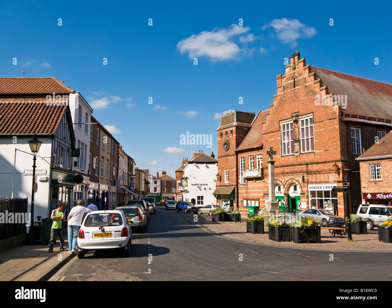 Town Centre market place at Howden, East Yorkshire, UK Stock Photo