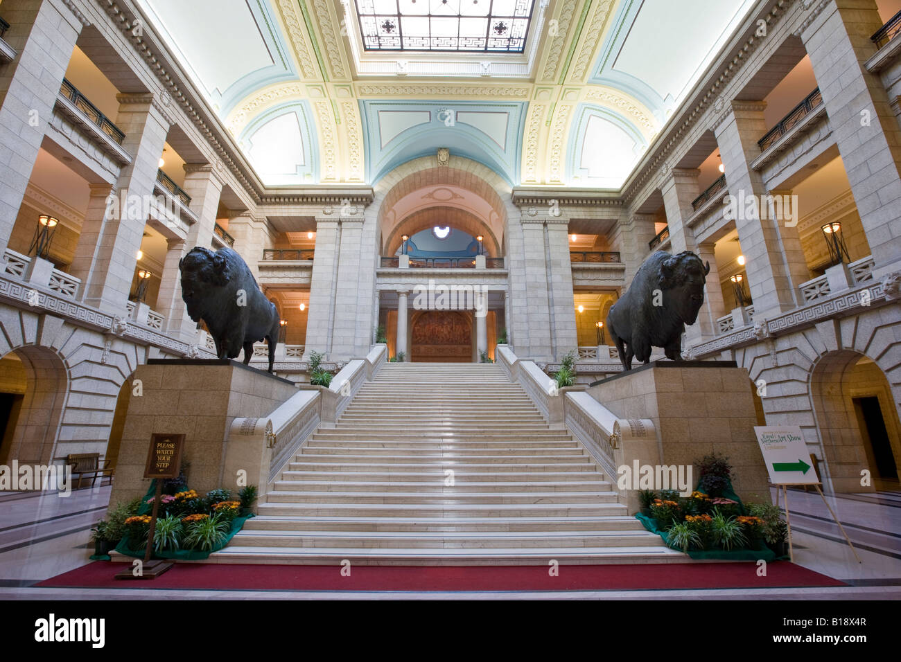 Inside Manitoba Legislative Building, Winnipeg, Manitoba. Stock Photo