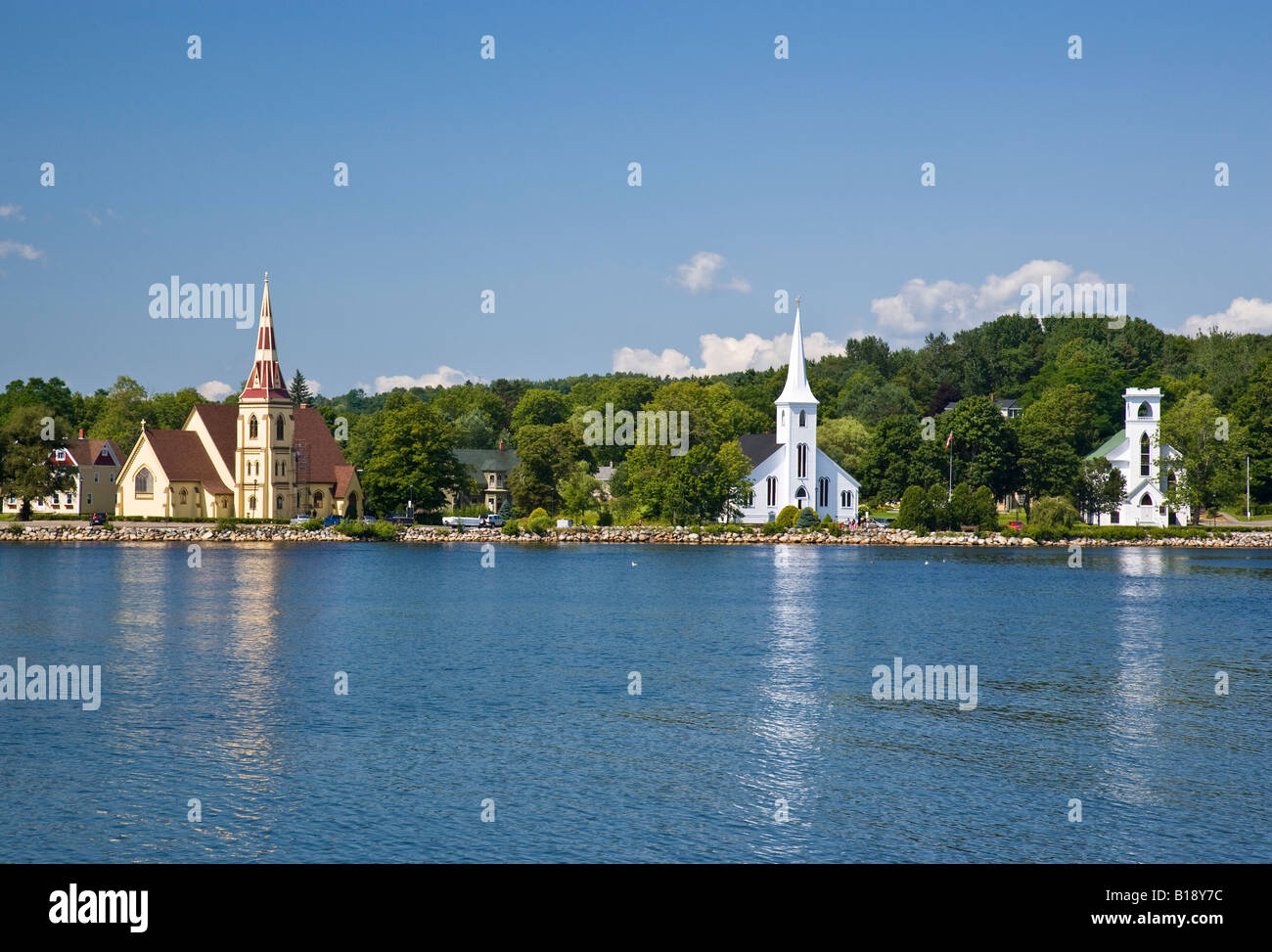 Three churches at Mahone Bay, Nova Scotia, Canada Stock Photo - Alamy