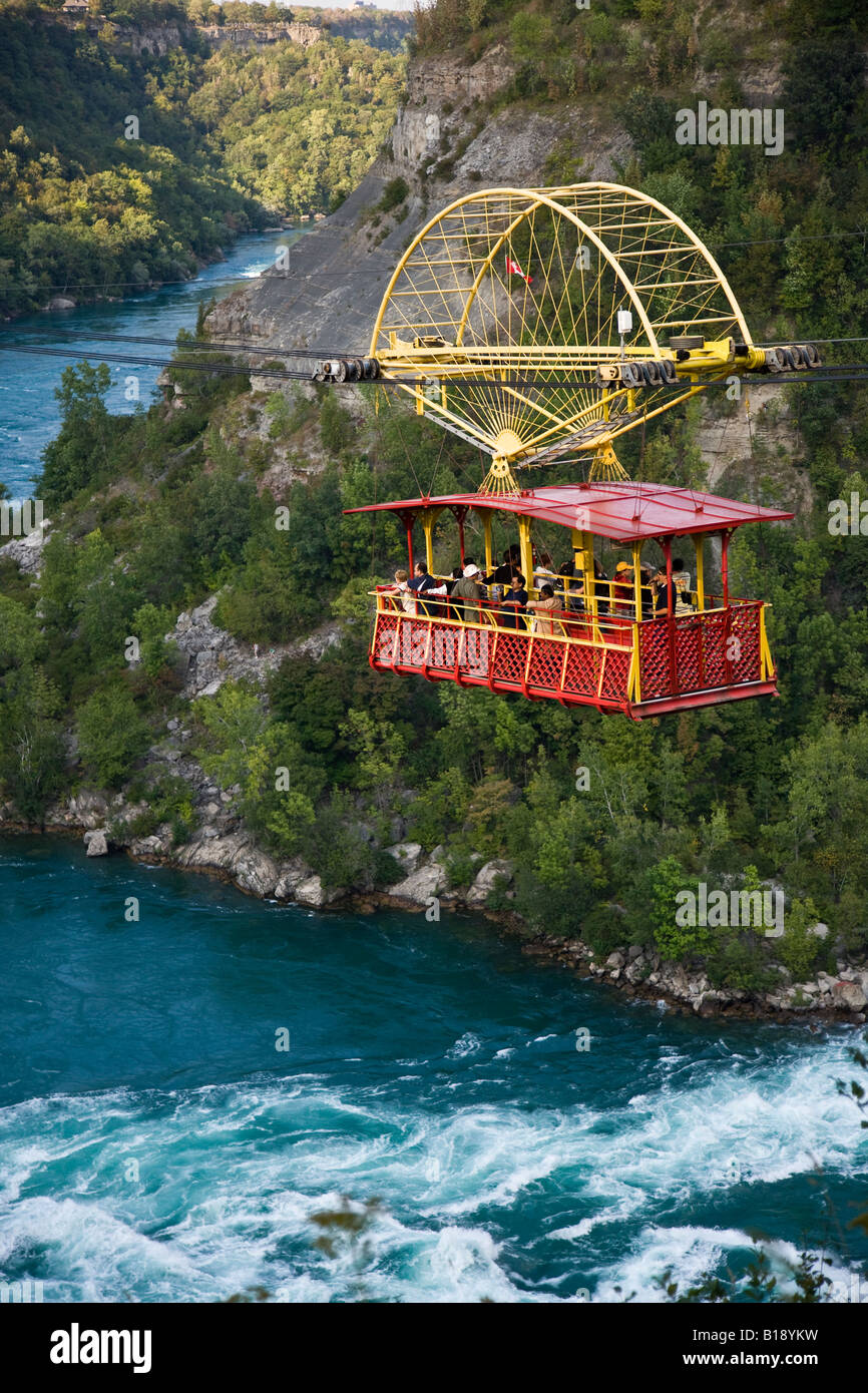 Whirlpool Aero Car over Niagara Gorge, Niagara Falls, Ontario, Canada. Stock Photo