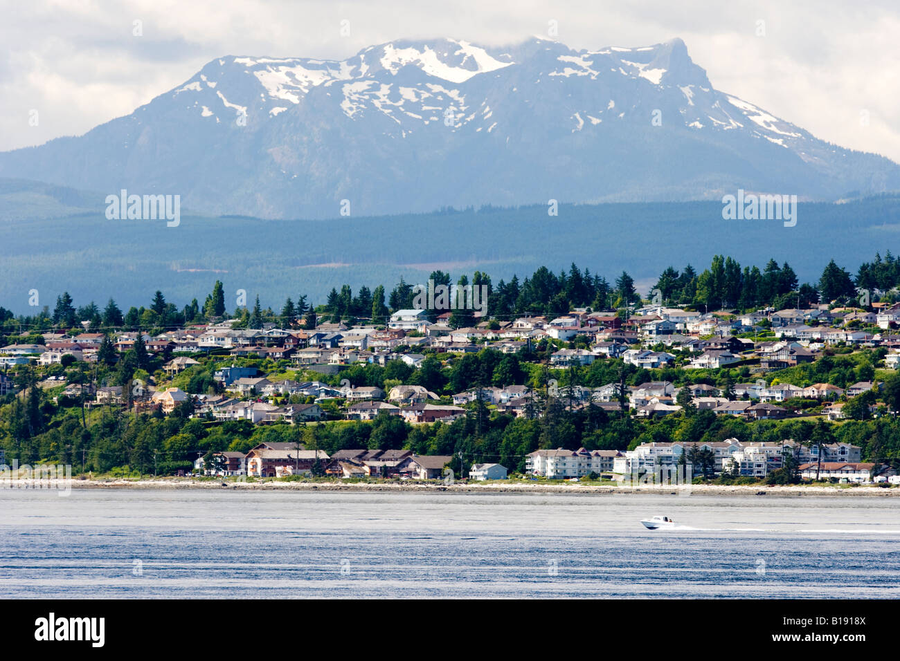 Discovery Passage with Campbell River in background, Vancouver Island