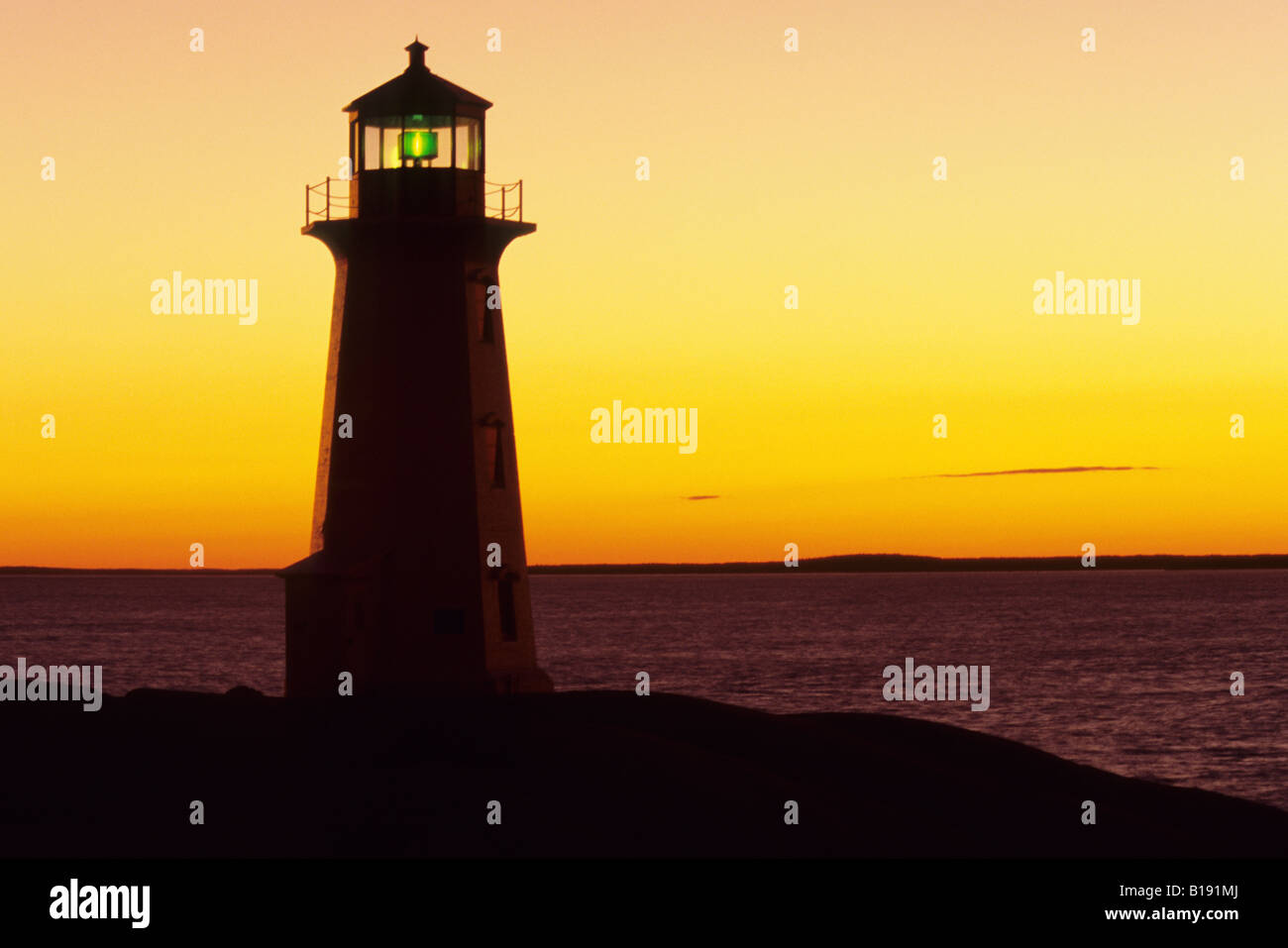 Peggy's Cove at sunset, Nova Scotia, Canada Stock Photo Alamy