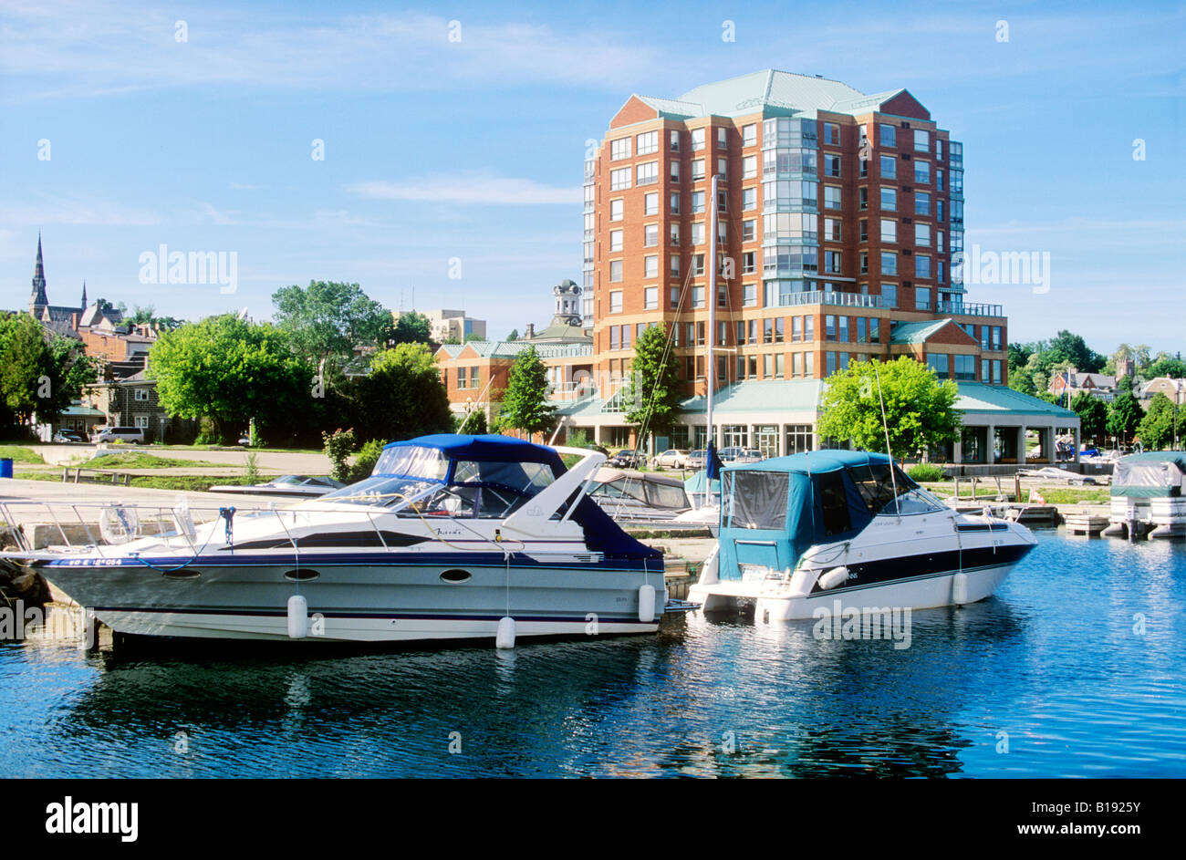 Marina, Brockville waterfront, Ontario, Canada. Stock Photo
