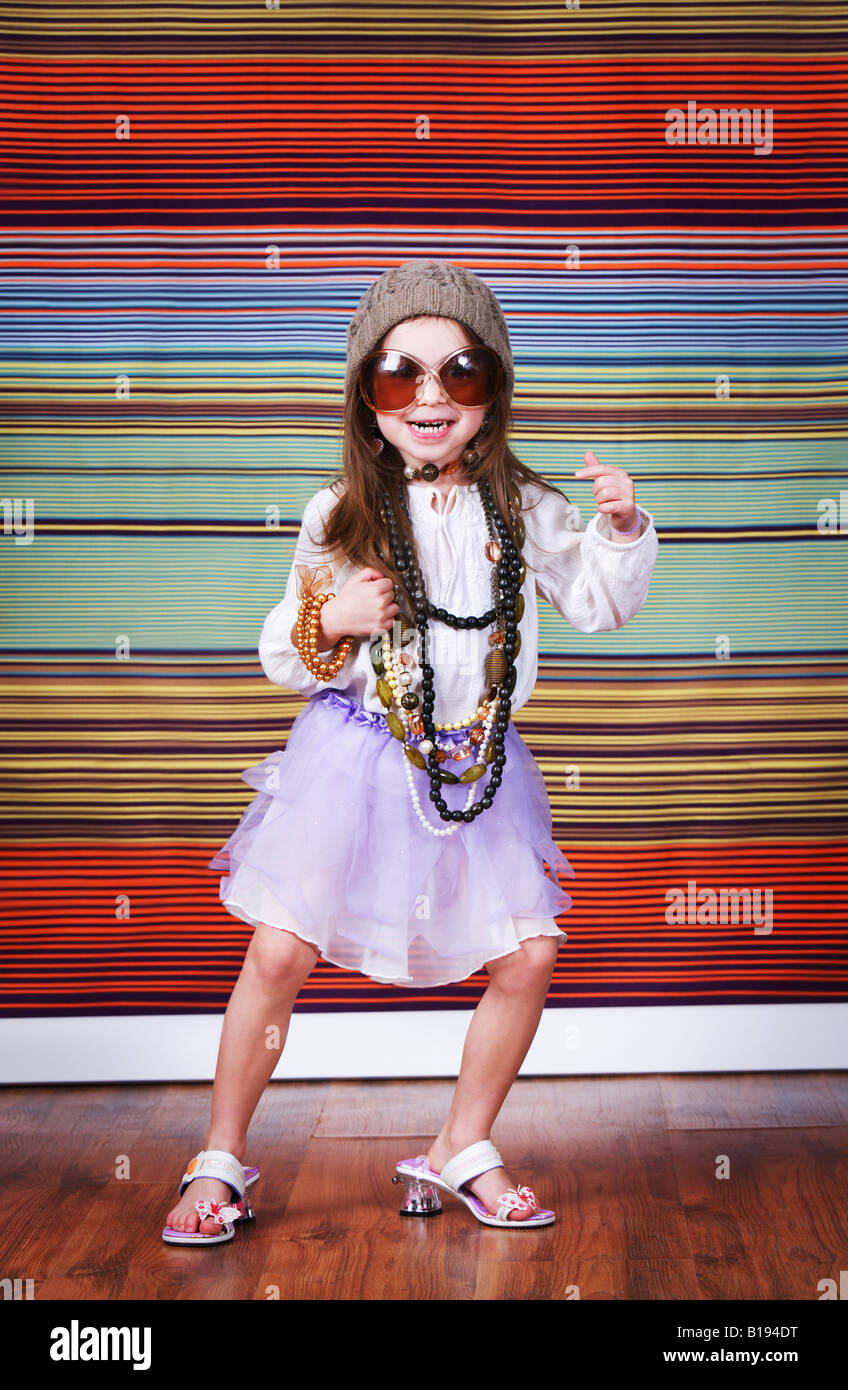 Girl dressing up Stock Photo Alamy