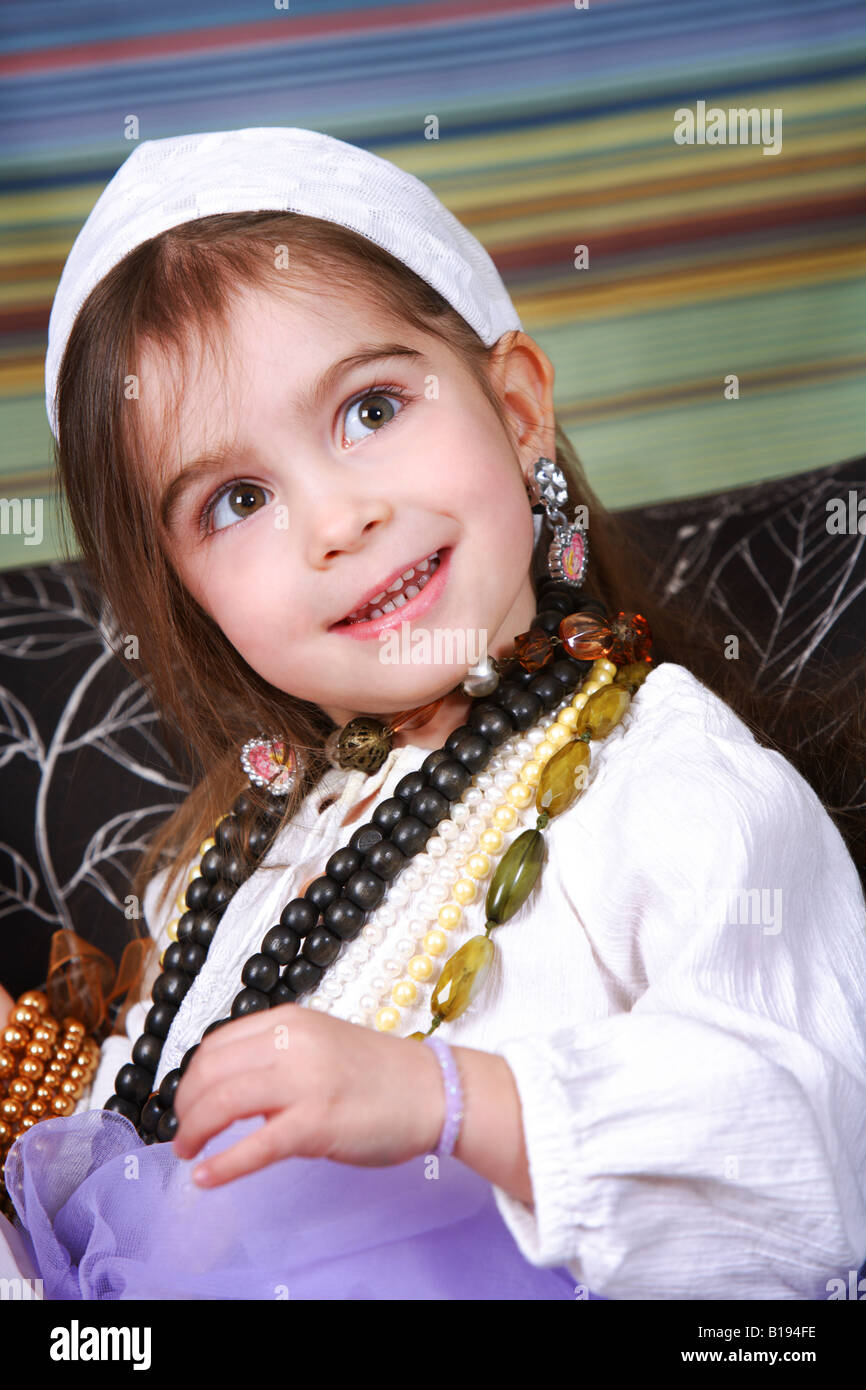 Girl in dress up clothes Stock Photo - Alamy