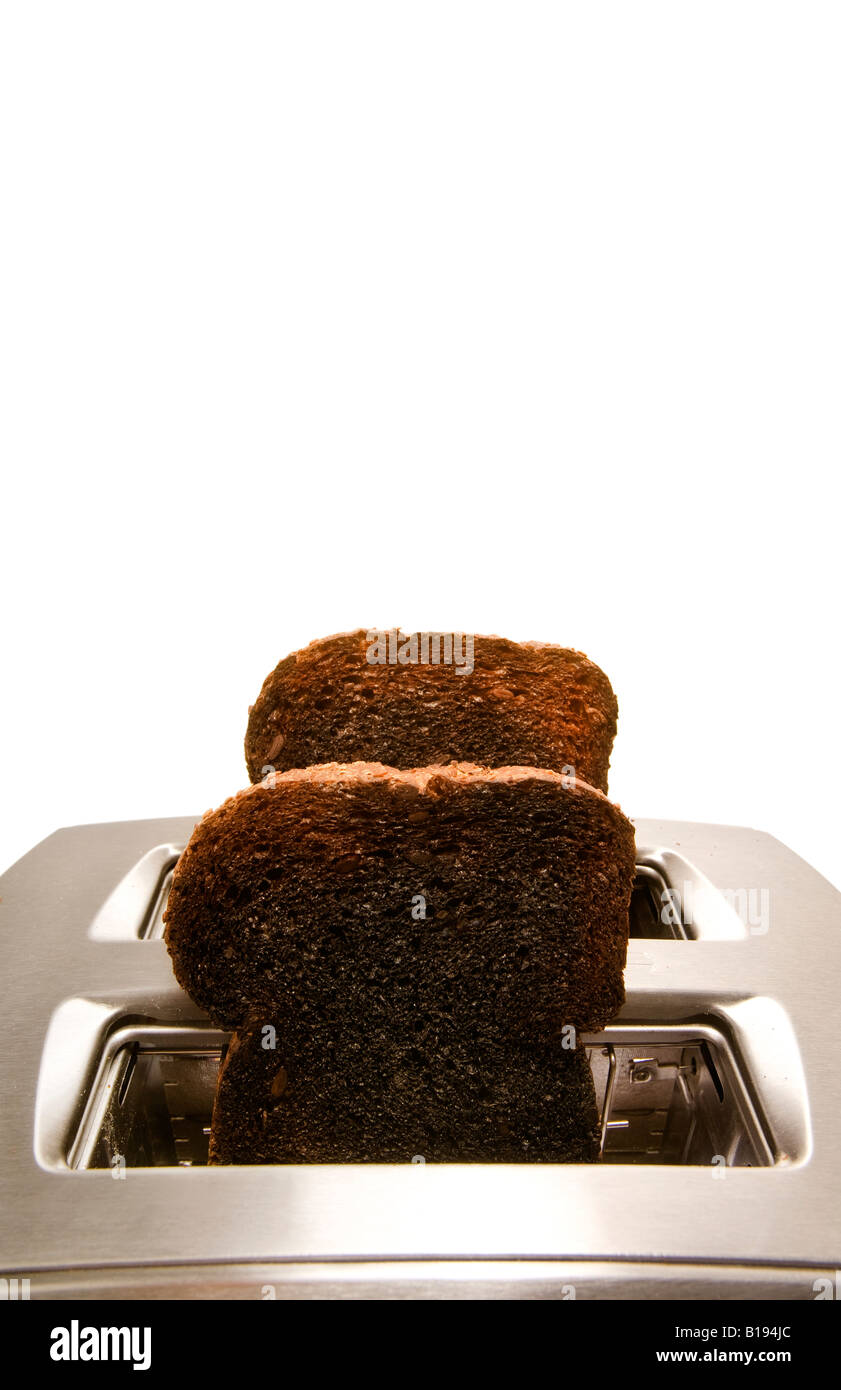 Burnt toast popping out of a toaster Stock Photo Alamy