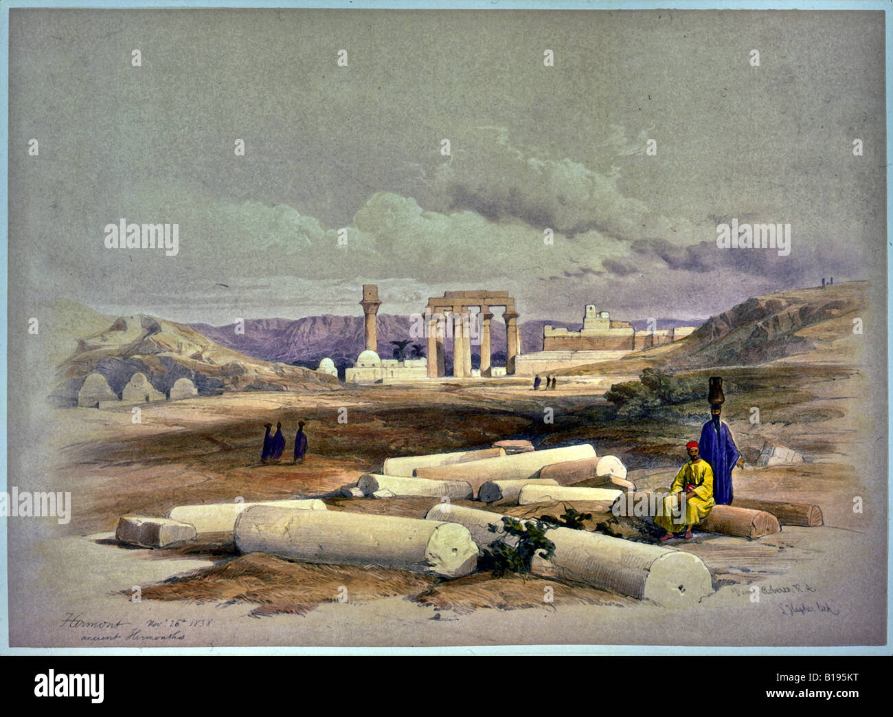 Hermont ancient Hermonthis, 1846-49 Stock Photo