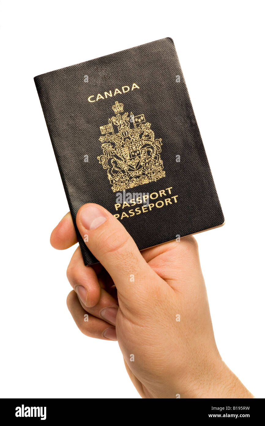 Canadian passport Stock Photo