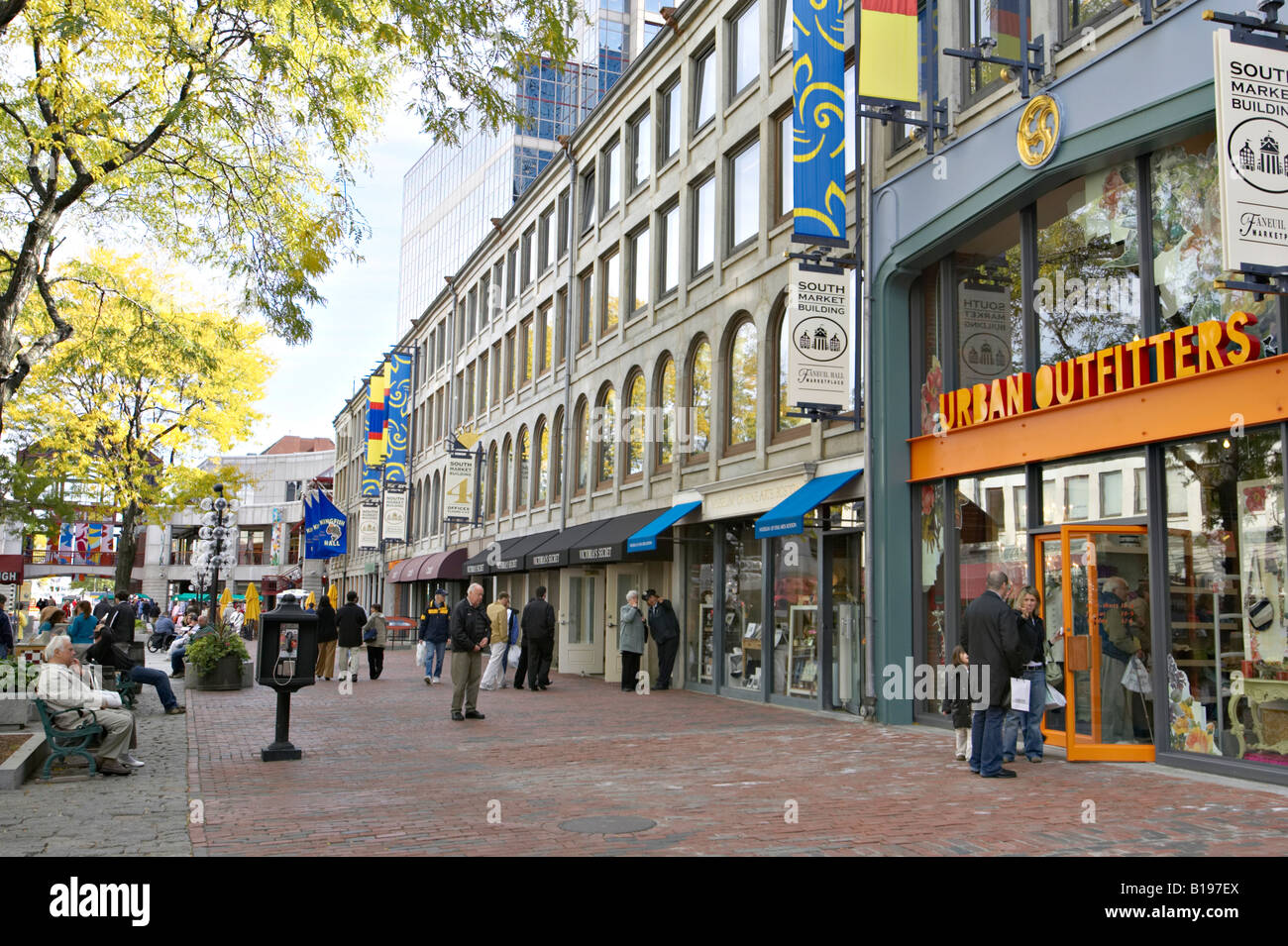 MASSACHUSETTS Boston South Market building with shops part of Faneuil
