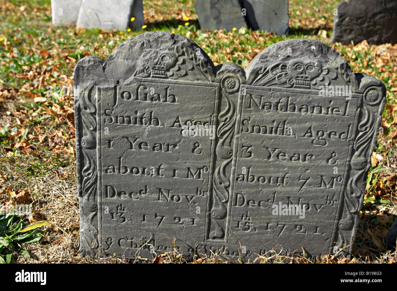 MASSACHUSETTS Boston Copps Hill burying ground in North End site along ...