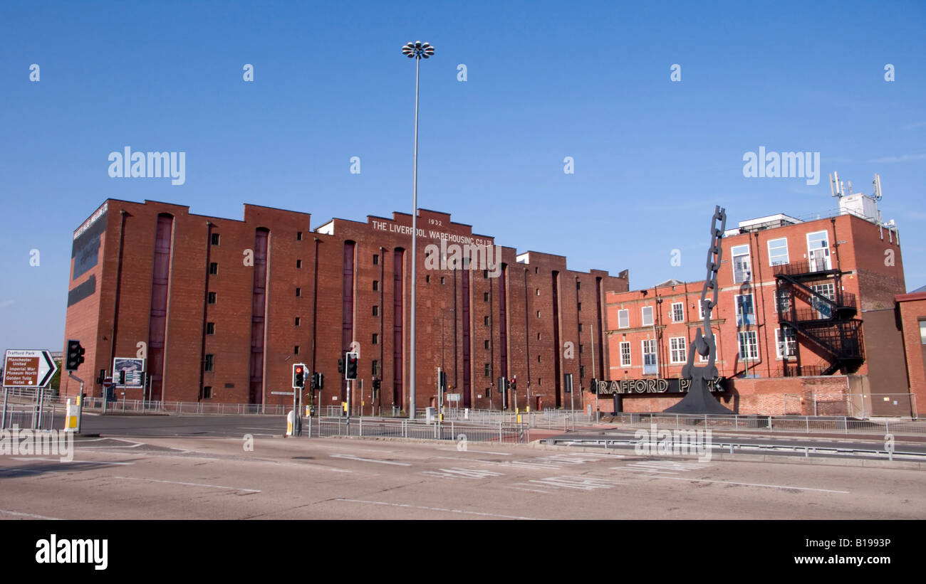 Victoria warehouse and telephone exchange in Salford Manchester UK Stock Photo