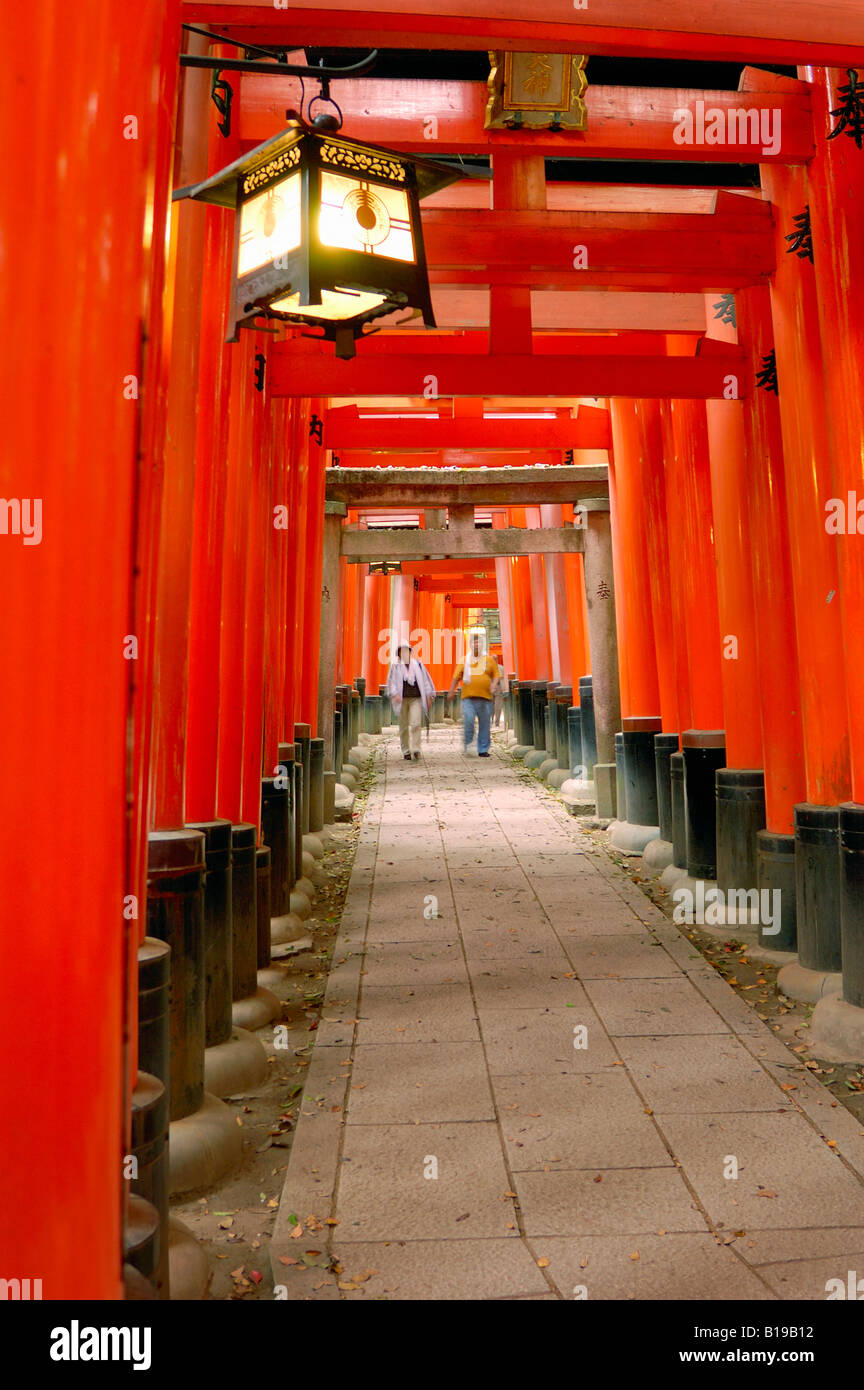 Torii gates Fushimi Inari Taisha Shrine Kyoto Honshu Japan Stock Photo ...