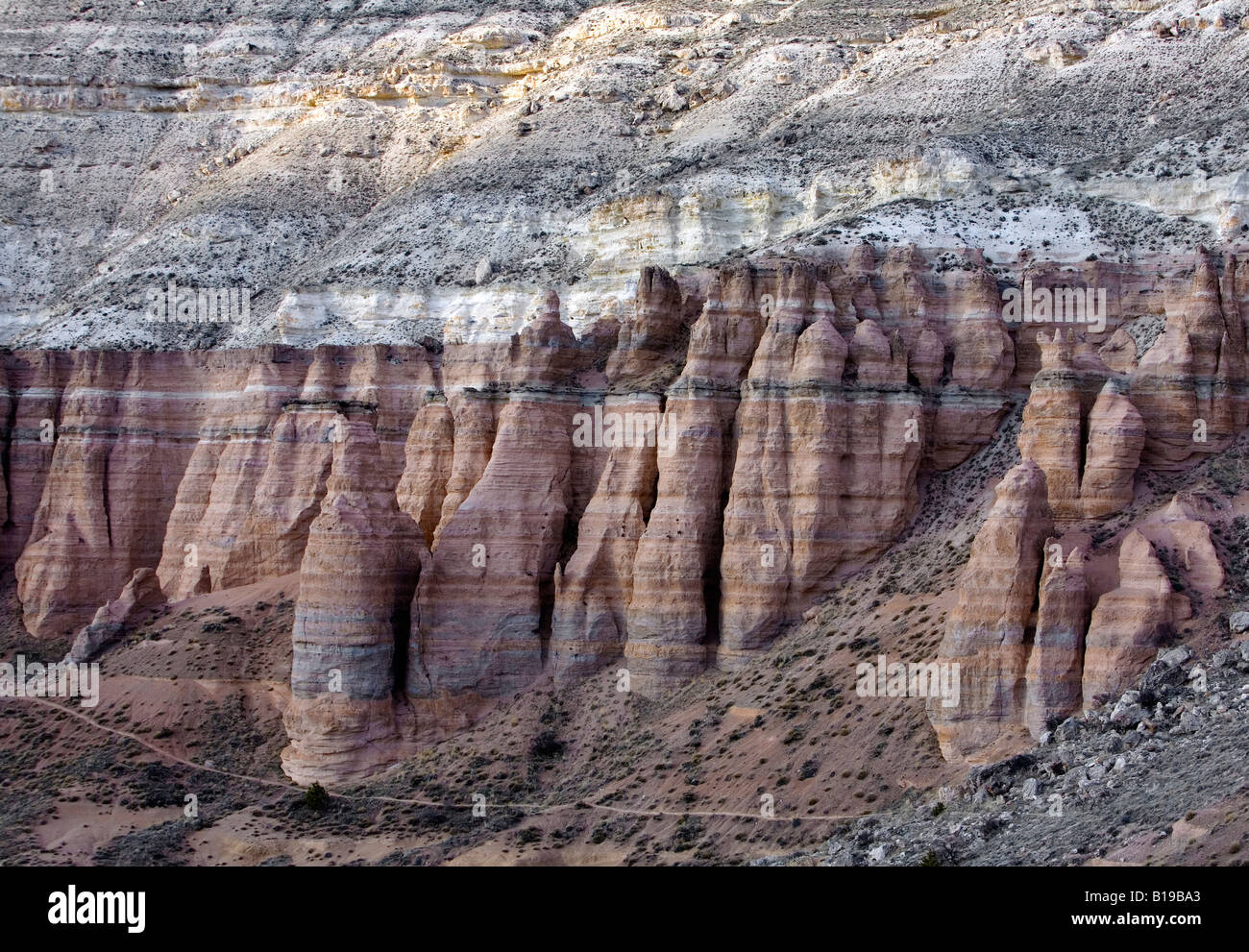 Strange and amazing stone formations in Cappadocia Turkey Stock Photo