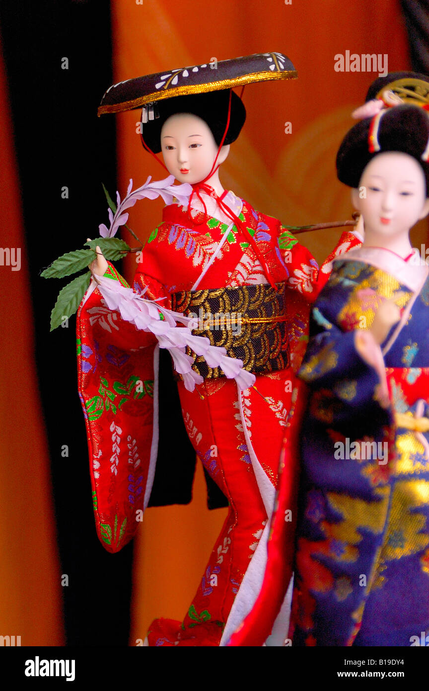 japanese dolls Kyoto Japan Stock Photo