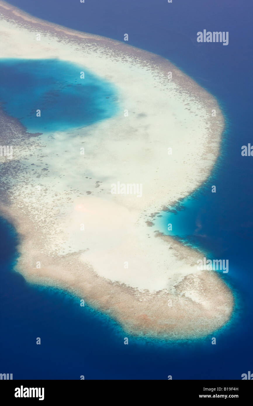 Aerial view of tropical island Maldives Stock Photo - Alamy
