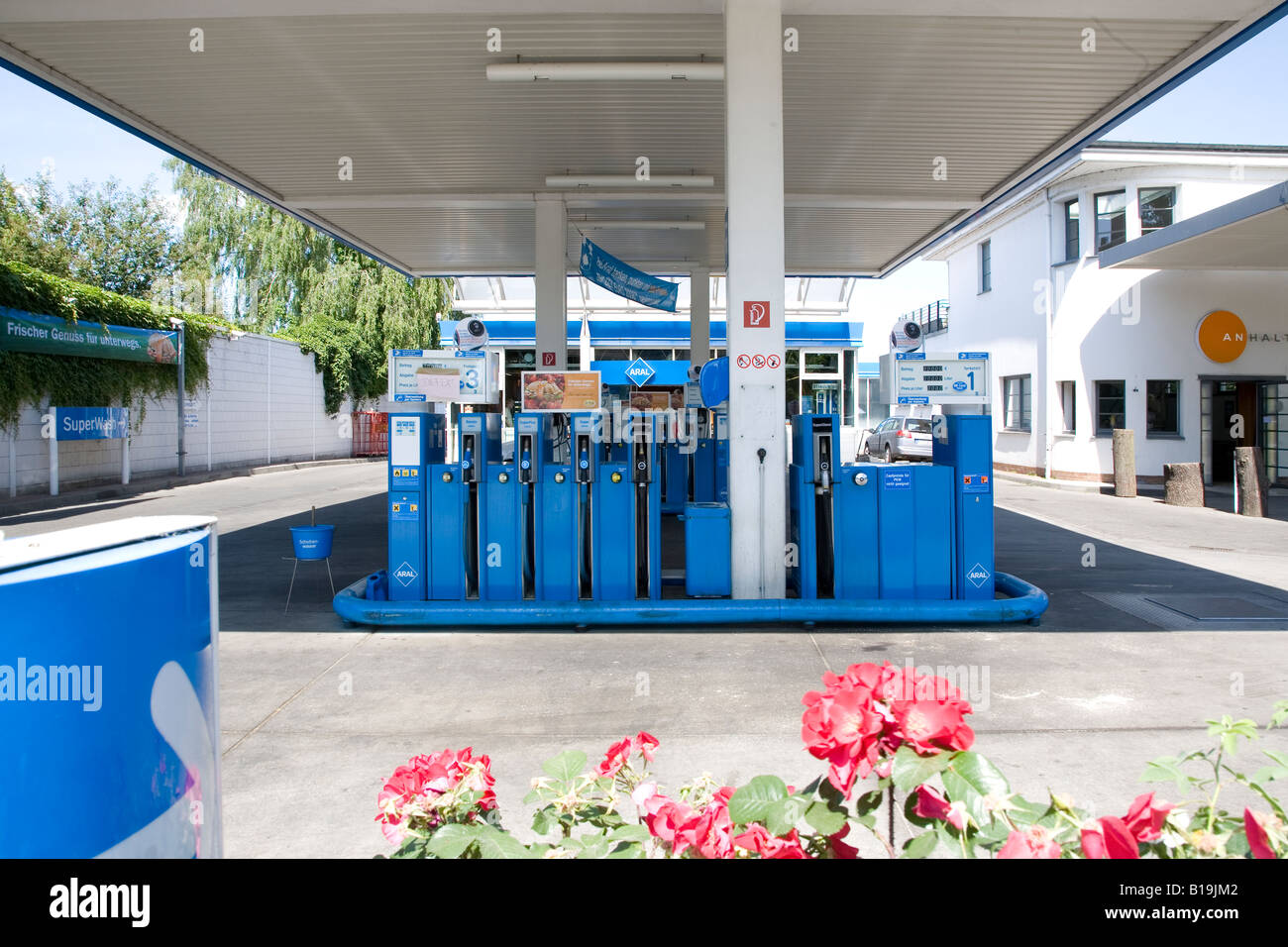 gas station petrol station Stock Photo