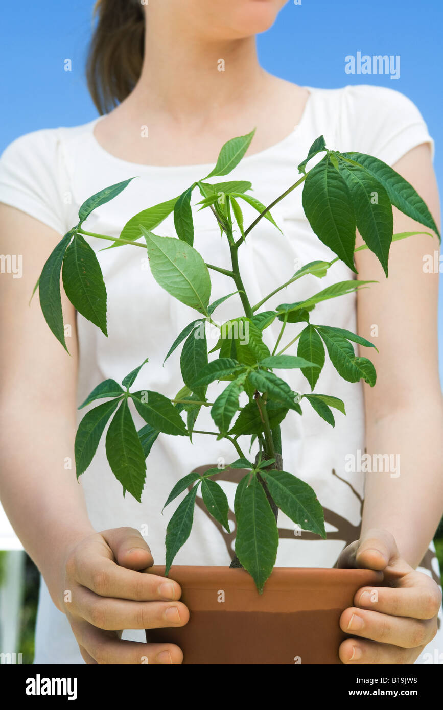 Preteen girl gardening hi-res stock photography and images - Alamy