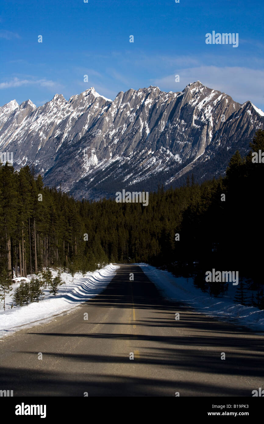 Maligne Range, Canadian Rocky Mountains, Alberta, Canada Stock Photo