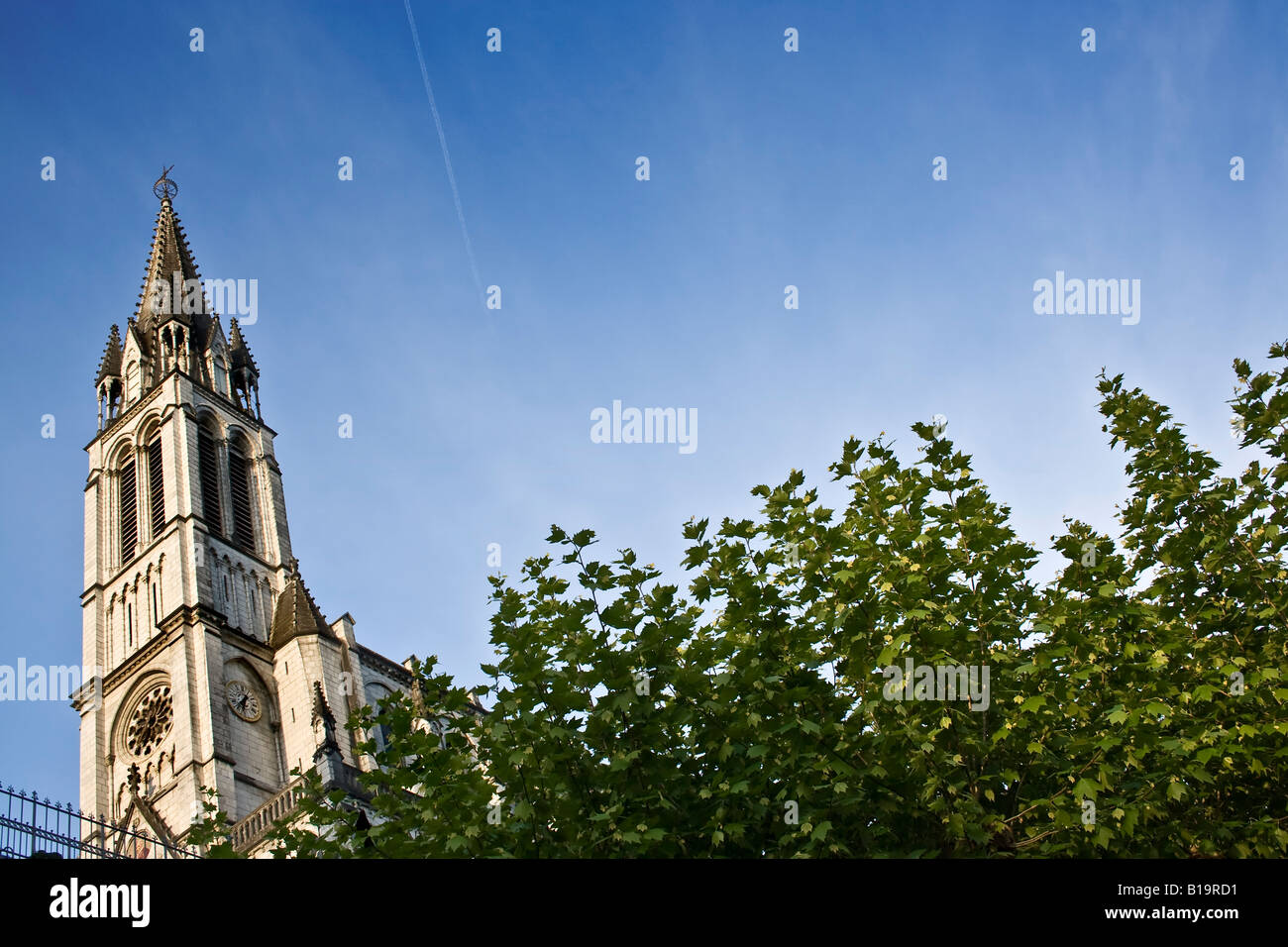 FRANCE, LOURDES. Church in the sanctuary in Lourdes France Stock Photo