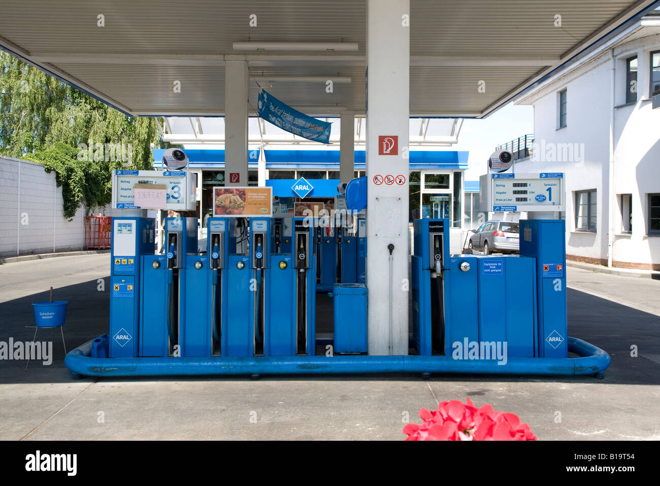 gas station petrol station Stock Photo