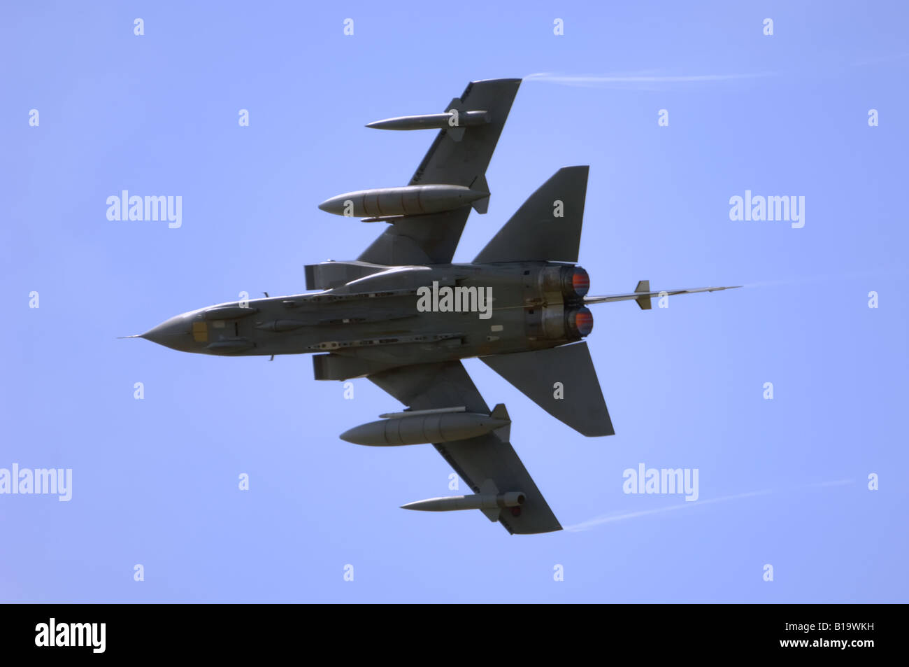 An RAF Panavia Tornado flying in the sky. Stock Photo