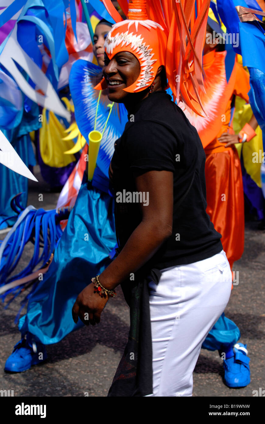 London , Childrens' Day at The Notting Hill Carnival parade of floats